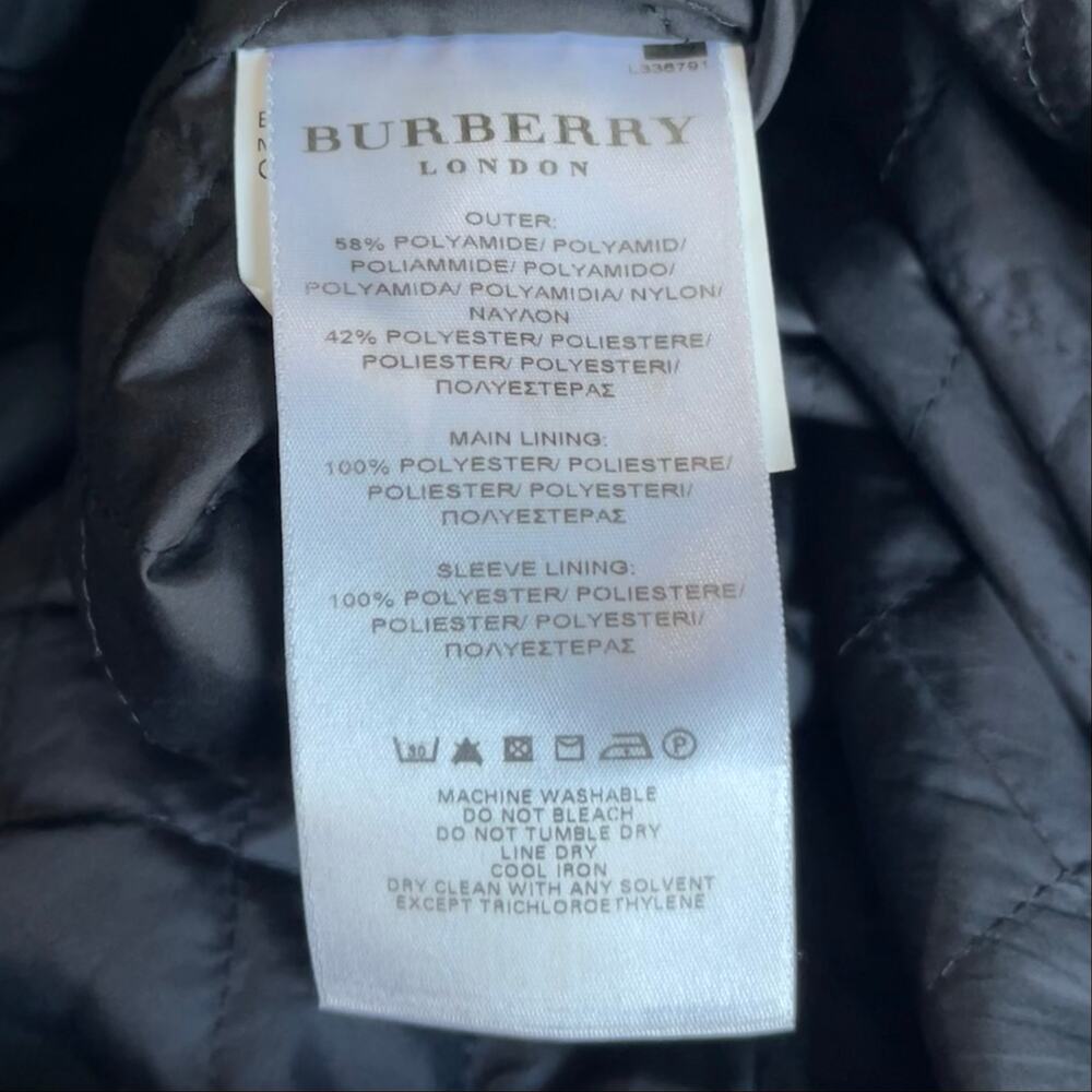 Burberry Men's Jacket Medium Black Zip Button Quilted Lining M Coat Quiet Luxury - Picture 16 of 16